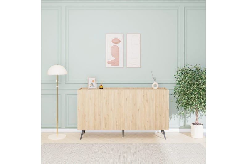 Konsol Bulskoll Eg - Mellemfarvet træ - Møbler - Borde - Aflastningsbord - Entrébord
