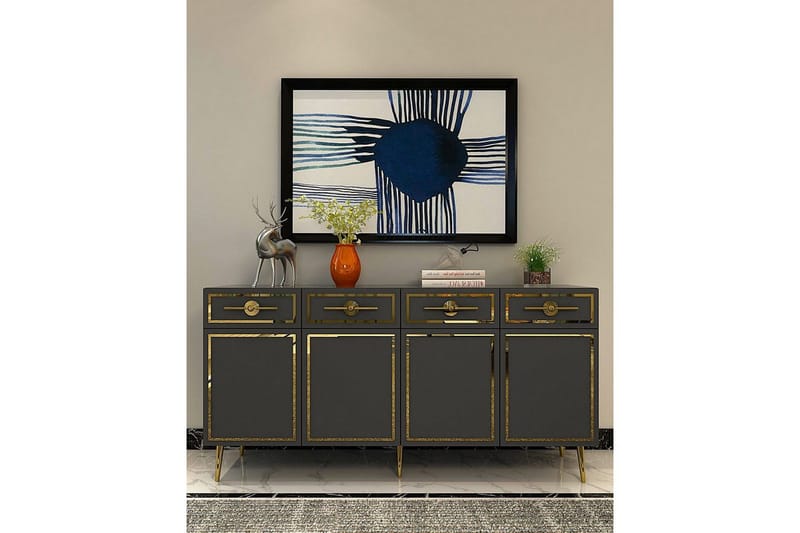 Konsol Colomieuy Antracit / Rany - Antracit / Rany - Møbler - Borde - Aflastningsbord - Entrébord