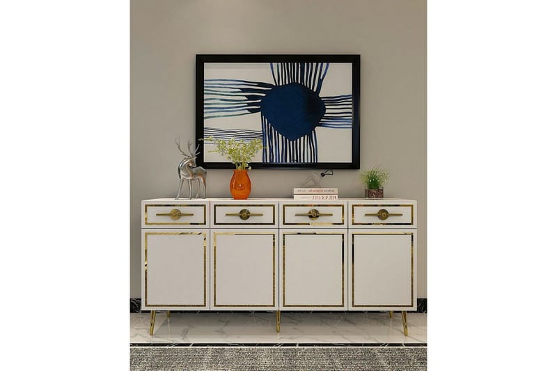 Konsol Colomieuy Hvid / Rany - Hvid / Rany - Møbler - Borde - Aflastningsbord - Entrébord