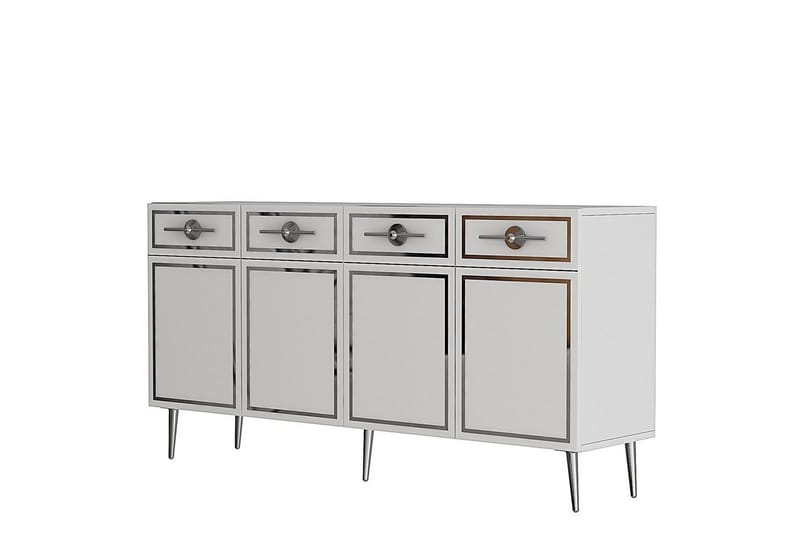 Konsol Colomieuy Hvid / Sølv - Hvid / Sølv - Møbler - Borde - Aflastningsbord - Entrébord