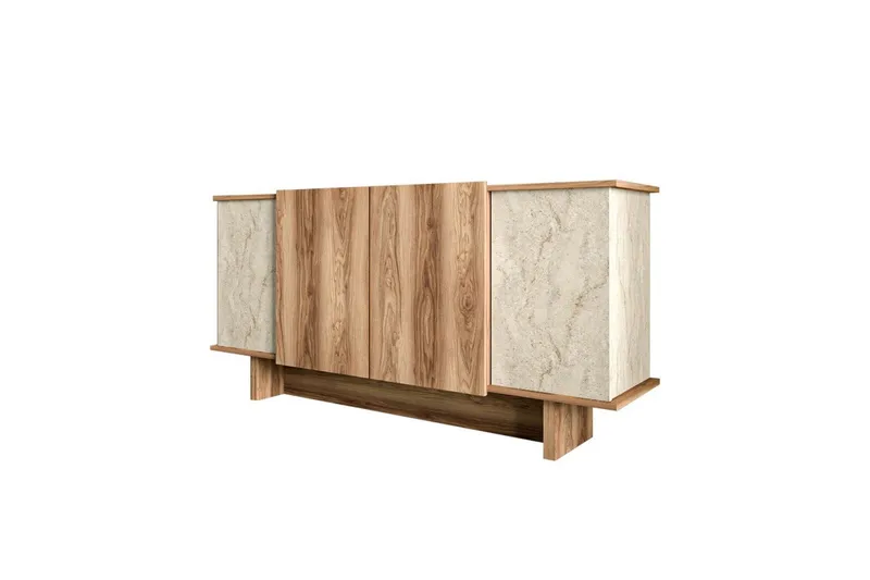 Konsol Diannare Travertin / Valnød, Travertin / Valnød