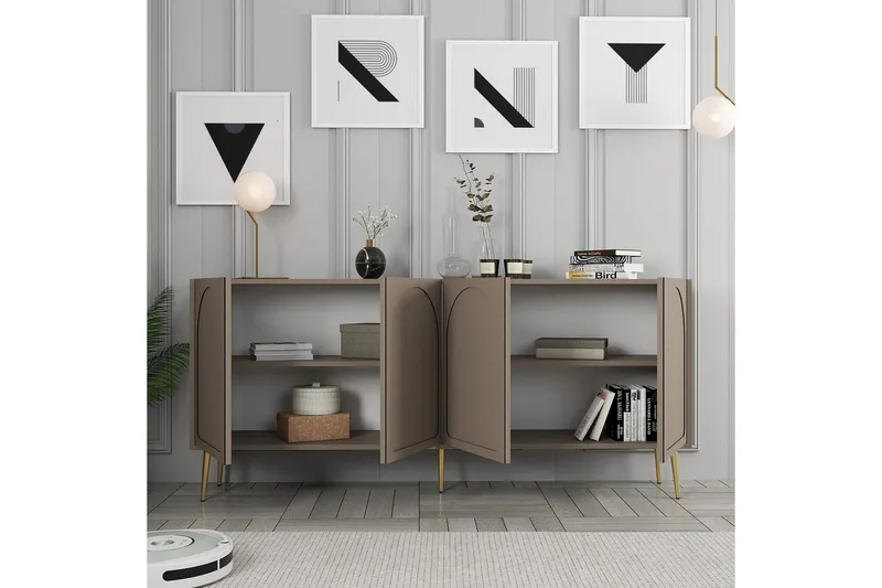 Konsol Hazim Atlas / Rany - Guld/Multifarvet - Møbler - Borde - Aflastningsbord - Entrébord