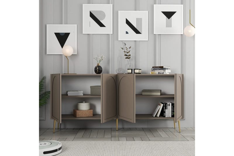 Konsol Hazim Atlas / Rany - Guld/Multifarvet - Møbler - Borde - Aflastningsbord - Entrébord