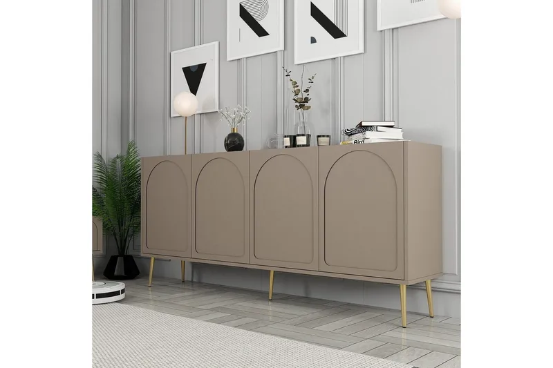 Konsol Hazim Atlas / Rany - Guld/Multifarvet - Møbler - Borde - Aflastningsbord - Entrébord