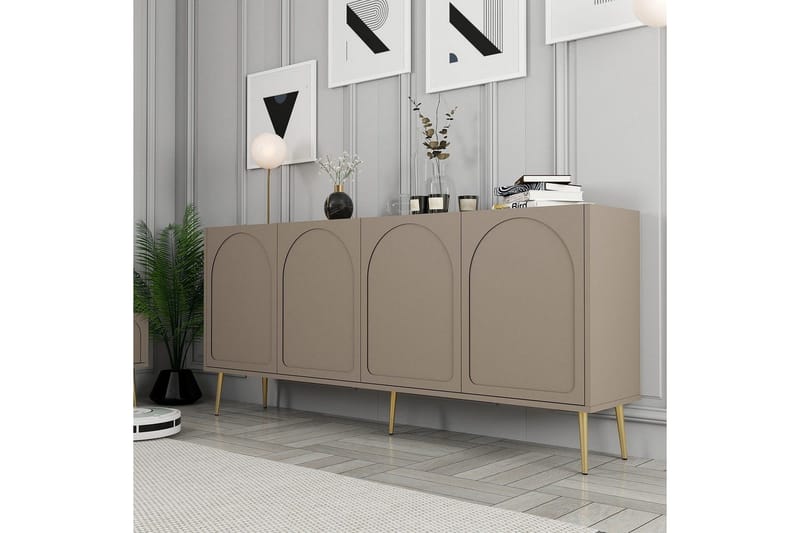 Konsol Hazim Atlas / Rany - Guld/Multifarvet - Møbler - Borde - Aflastningsbord - Entrébord