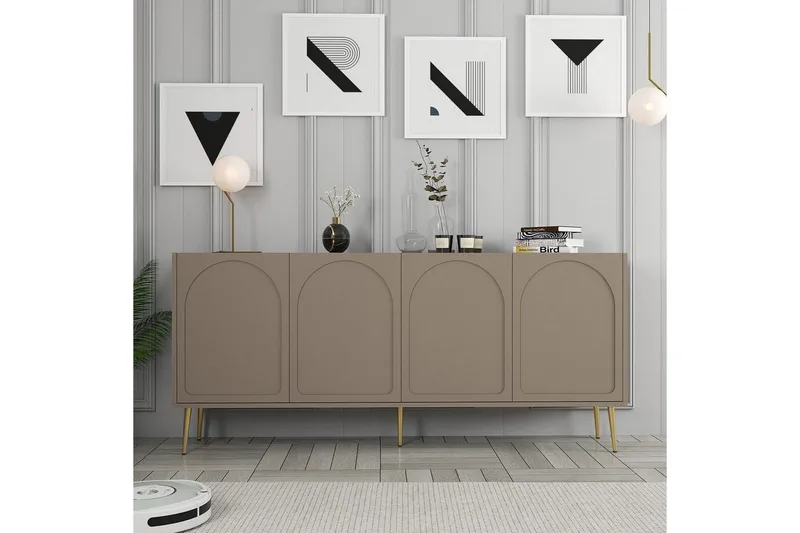 Konsol Hazim Atlas / Rany - Guld/Multifarvet - Møbler - Borde - Aflastningsbord - Entrébord