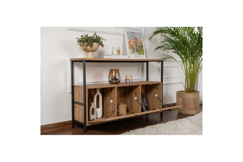 Konsol Hemani Atlantisk Fyr Sort - Atlantisk Fyr Sort - Møbler - Borde - Aflastningsbord - Entrébord