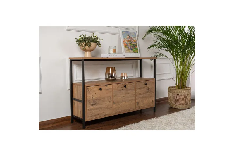 Konsol Hemani Atlantisk Fyr Sort - Atlantisk Fyr Sort - Møbler - Borde - Aflastningsbord - Entrébord