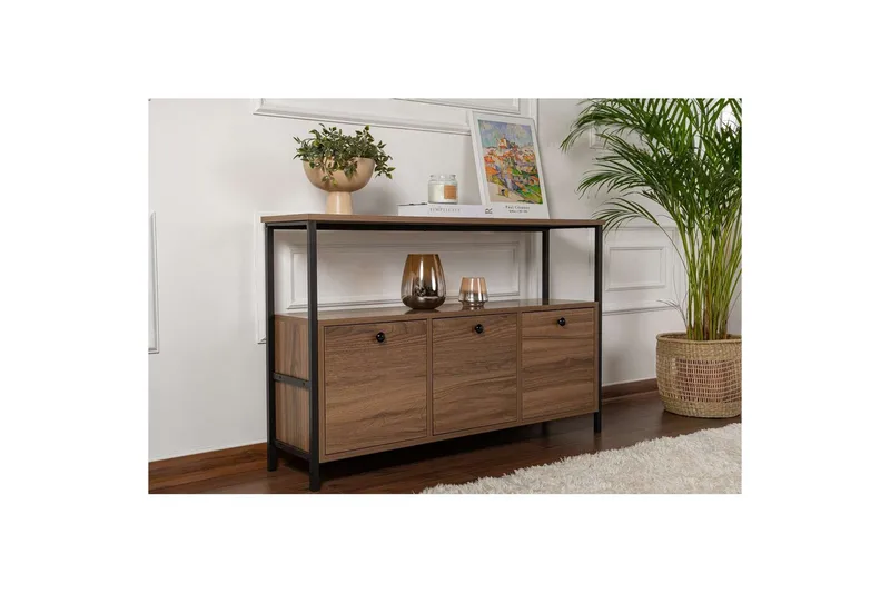 Konsol Hemani Valnød Sort - Valnød Sort - Møbler - Borde - Aflastningsbord - Entrébord