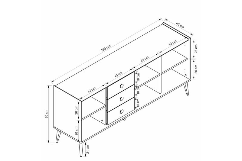Konsol Ralor Hvid - Hvid - Møbler - Borde - Aflastningsbord - Entrébord