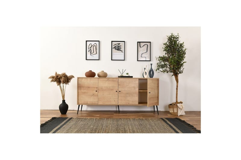 Konsol Selougate Eg - Mellemfarvet træ - Møbler - Borde - Aflastningsbord - Entrébord