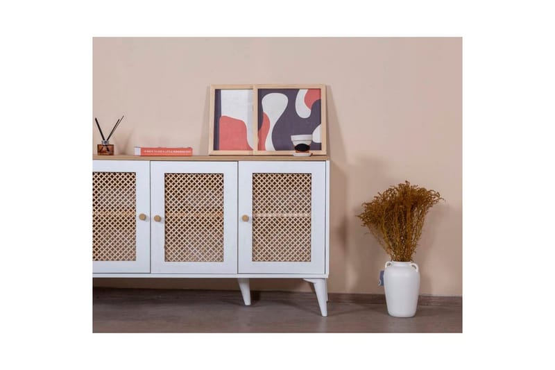 Konsol Velin Hvid / Eg - Hvid / Eg - Møbler - Borde - Aflastningsbord - Entrébord