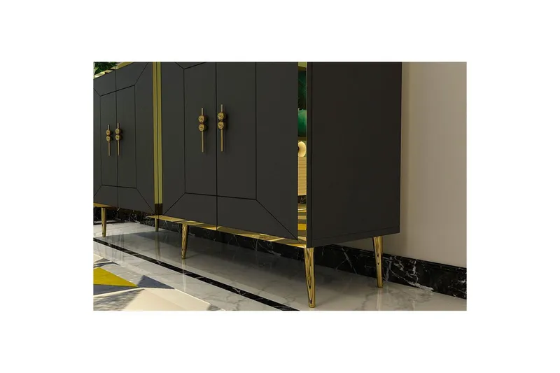 Konsol Virdel Antracit / Rany - Antracit / Rany - Møbler - Borde - Aflastningsbord - Entrébord