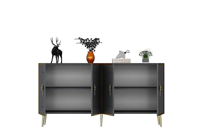 Konsol Virdel Antracit / Rany - Antracit / Rany - Møbler - Borde - Aflastningsbord - Entrébord