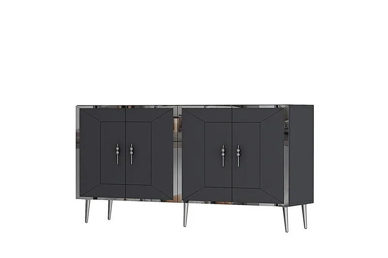 Konsol Virdel Antracit / Sølv - Antracit / Sølv - Møbler - Borde - Aflastningsbord - Entrébord