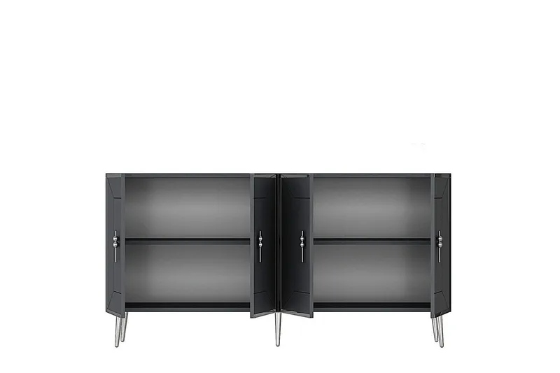 Konsol Virdel Antracit / Sølv - Antracit / Sølv - Møbler - Borde - Aflastningsbord - Entrébord