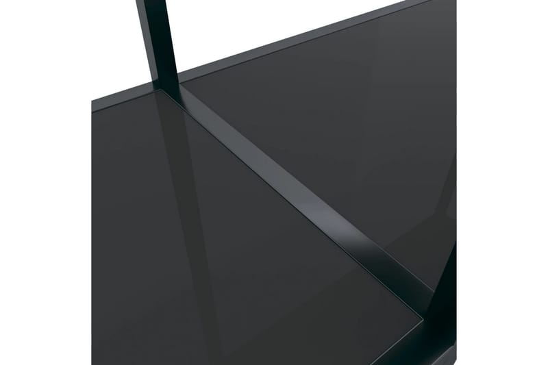 konsolbord 200x35x75,5 cm hærdet glas sort - Sort - Møbler - Borde - Aflastningsbord - Konsolbord & sidebord