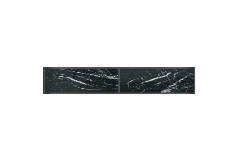 konsolbord 200x35x75,5 cm hærdet glas sort - Sort - Møbler - Borde - Aflastningsbord - Konsolbord & sidebord