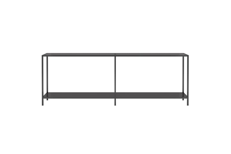 konsolbord 220x35x75,5 cm hærdet glas sort - Sort - Møbler - Borde - Aflastningsbord - Konsolbord & sidebord
