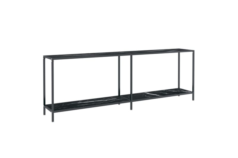 konsolbord 220x35x75,5 cm hærdet glas sort - Sort - Møbler - Borde - Aflastningsbord - Konsolbord & sidebord