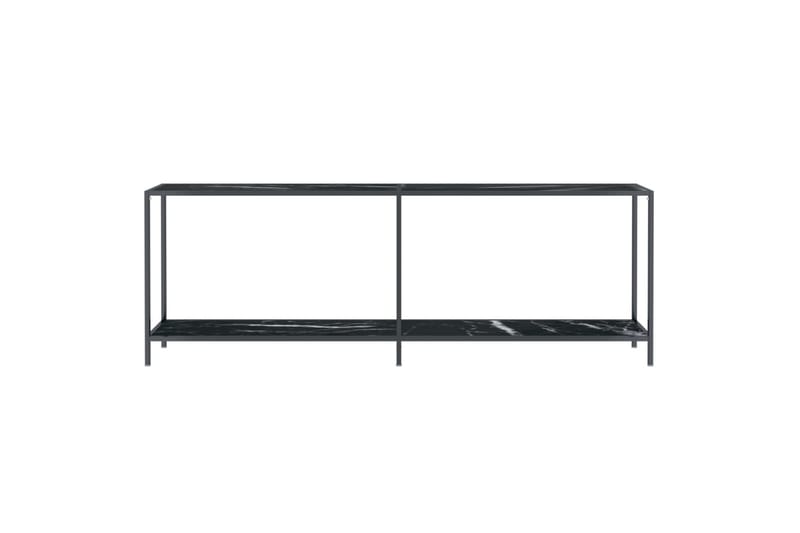 konsolbord 220x35x75,5 cm hærdet glas sort - Sort - Møbler - Borde - Aflastningsbord - Konsolbord & sidebord
