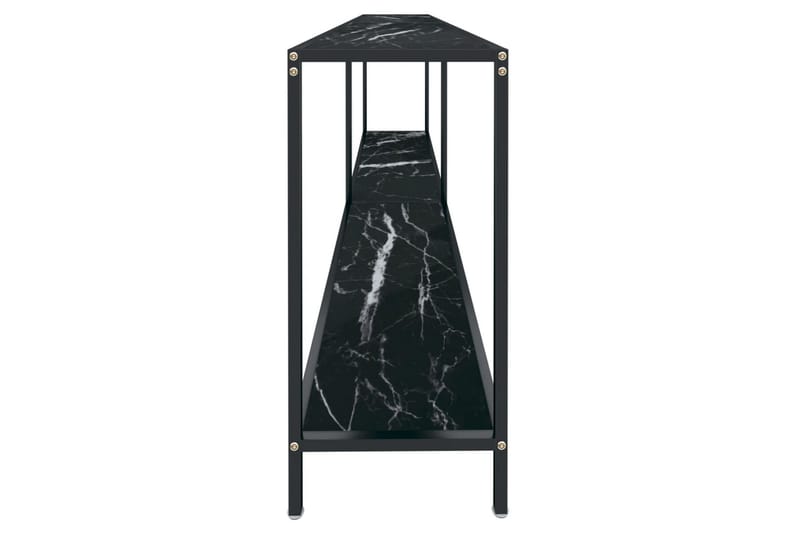 konsolbord 220x35x75,5 cm hærdet glas sort - Sort - Møbler - Borde - Aflastningsbord - Konsolbord & sidebord