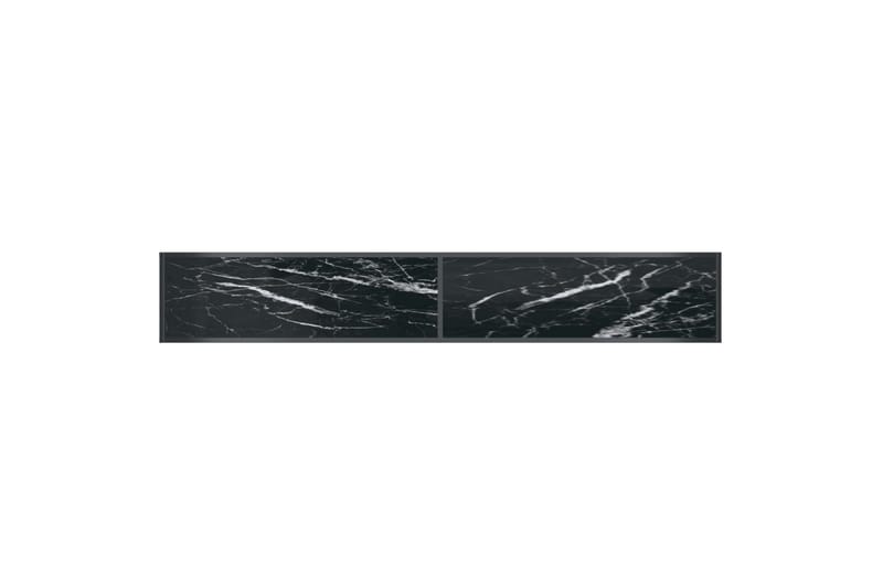 konsolbord 220x35x75,5 cm hærdet glas sort - Sort - Møbler - Borde - Aflastningsbord - Konsolbord & sidebord