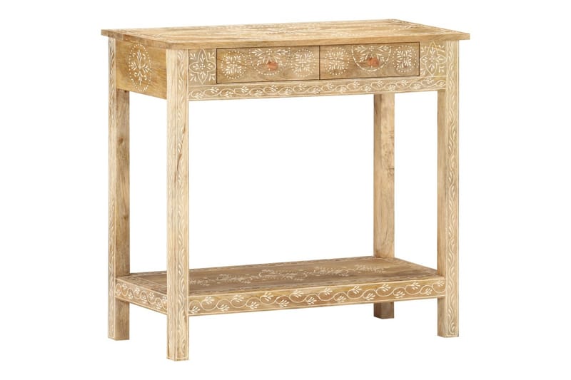 Konsolbord 80x35x74 cm massivt mangotræ - Brun - Møbler - Borde - Aflastningsbord - Lampebord