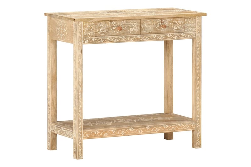 Konsolbord 80x35x74 cm massivt mangotræ - Brun - Møbler - Borde - Aflastningsbord - Lampebord