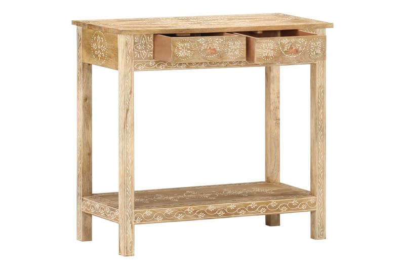 Konsolbord 80x35x74 cm massivt mangotræ - Brun - Møbler - Borde - Aflastningsbord - Lampebord