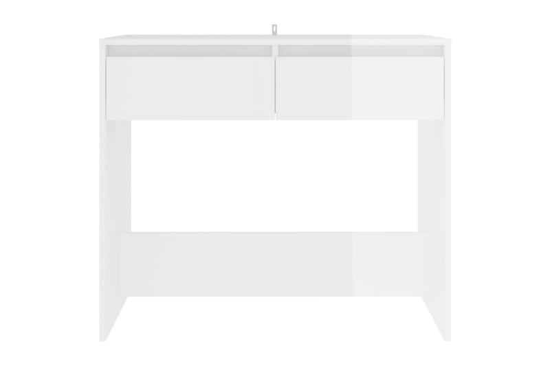konsolbord 89x41x76,5 cm stål hvid højglans - Hvid - Konsolbord & sidebord - Entrébord