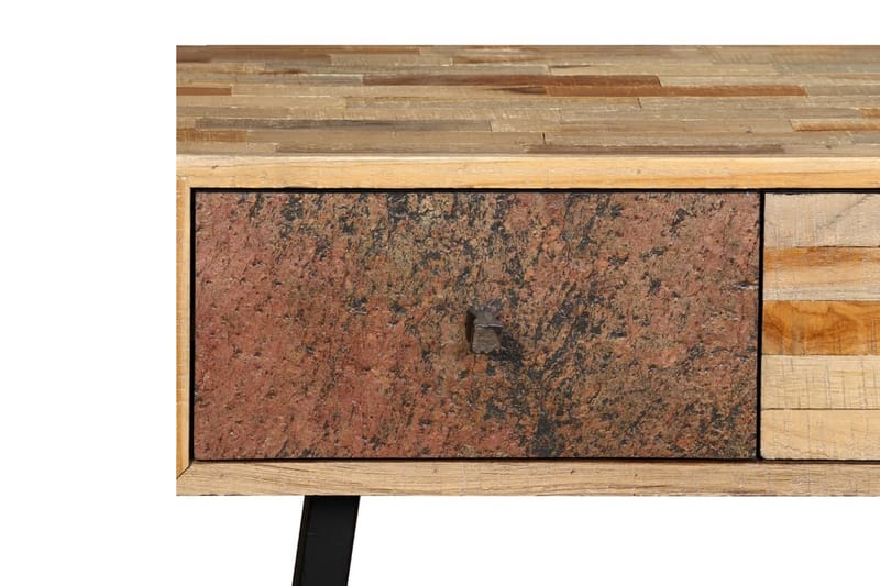 Aflastningsbord Massivt Genbrugsteak 120 X 30 X 76 Cm - Flerfarvet - Entrébord - Konsolbord & sidebord