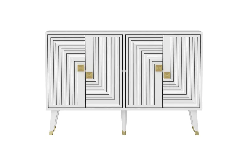 Ahart Konsolbord 120 cm - Hvid - Opbevaring - Opbevaringsmøbler - Skænke & sideboards