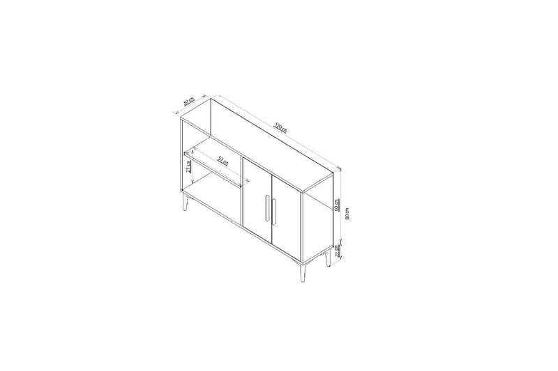 Ahart Konsolbord 120 cm - Hvid - Entrébord - Konsolbord & sidebord