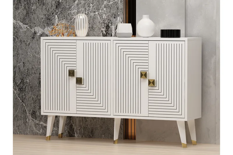 Ahart Konsolbord 120 cm - Hvid - Opbevaring - Opbevaringsmøbler - Skænke & sideboards