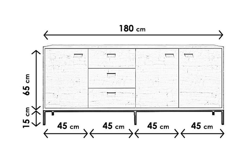 Andifli Konsolbord 18080 cm - Brun - Møbler - Borde - Aflastningsbord - Konsolbord & sidebord