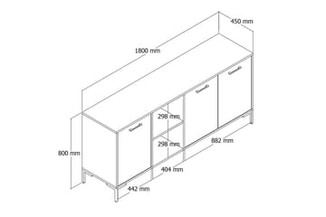 Andifli Konsolbord 180x80 cm - Brun - Møbler - Borde - Aflastningsbord - Konsolbord & sidebord