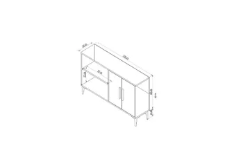 Ansel Konsolbord 120 cm - Oak - Opbevaring - Opbevaringsmøbler - Skænke & sideboards