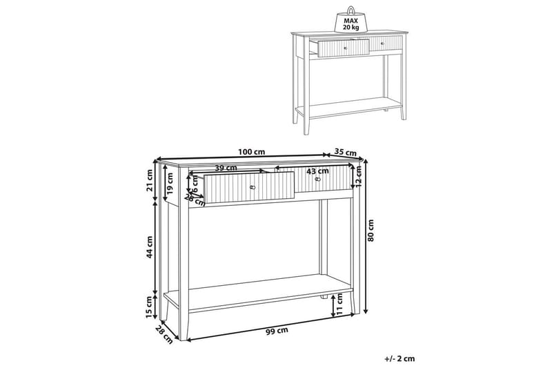 Konsolbord Assisi - Møbler - Borde - Aflastningsbord - Entrébord