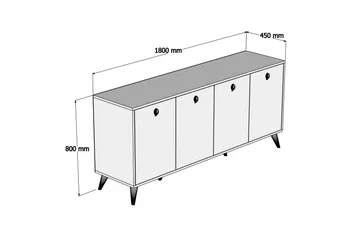 Athodna Konsolbord 180 cm - Mørkebrun - Møbler - Borde - Aflastningsbord - Konsolbord & sidebord
