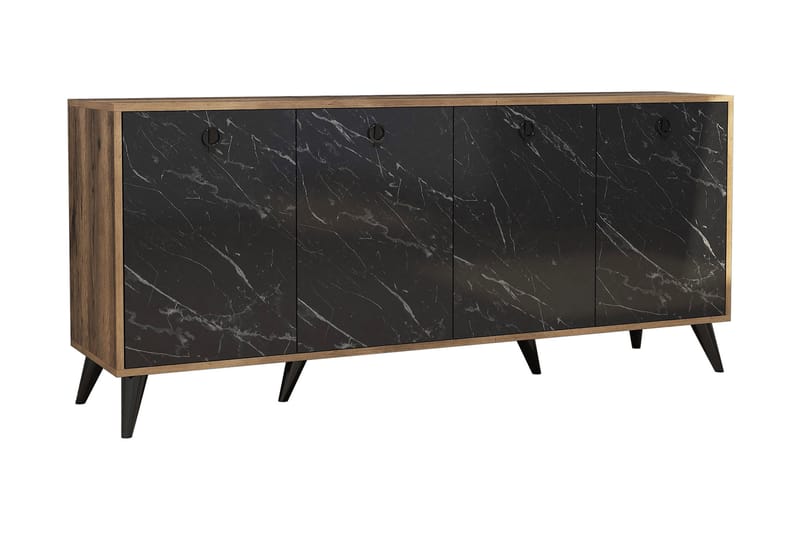 Athodna Konsolbord 180 cm - Mørkebrun/Sort/Natur - Møbler - Borde - Aflastningsbord - Konsolbord & sidebord