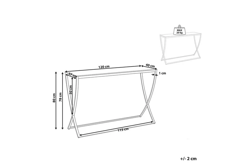 Konsolbord Beliani Ringgold GOLD - Møbler - Borde - Aflastningsbord - Entrébord