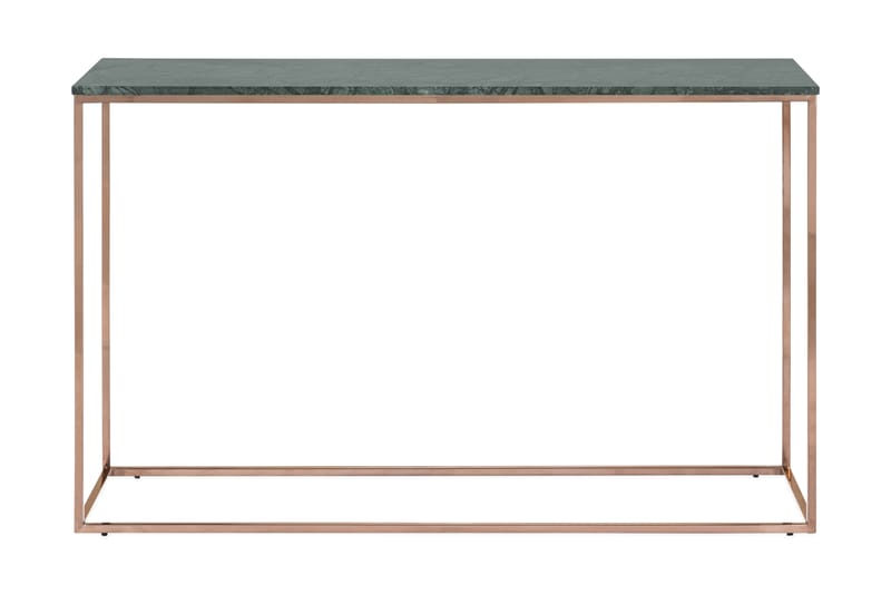 Carrie Aflastningsbord 120 cm Marmor - Grøn/Kobber - Entrébord - Konsolbord & sidebord