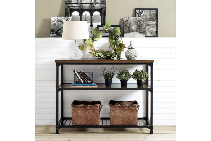 Cassy Konsolbord 121,9 cm Sort/Mørkebrun, Dorel Home