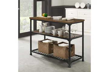 Cassy Konsolbord 121,9 cm Sort/Mørkebrun - Dorel Home - Møbler - Borde - Aflastningsbord - Konsolbord & sidebord
