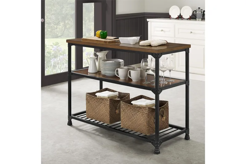 Cassy Konsolbord 121,9 cm Sort/Mørkebrun - Dorel Home - Møbler - Borde - Aflastningsbord - Konsolbord & sidebord