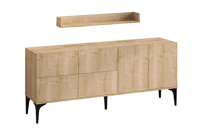 Cerreta Konsolbord 180 cm - Blå / Natur - Møbler - Borde - Aflastningsbord - Konsolbord & sidebord