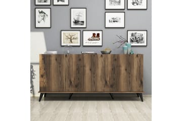 Challur Konsolbord 180 cm - Mørkebrun/Sort/Natur - Møbler - Borde - Aflastningsbord - Konsolbord & sidebord
