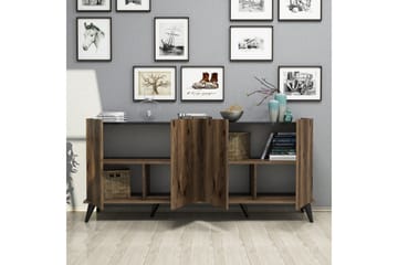 Challur Konsolbord 180 cm - Mørkebrun/Sort/Natur - Møbler - Borde - Aflastningsbord - Konsolbord & sidebord