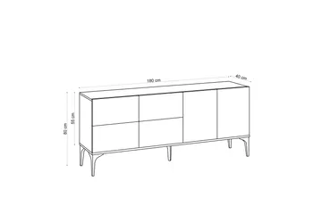 Colldela Konsolbord 180 cm - Natur - Møbler - Borde - Aflastningsbord - Konsolbord & sidebord